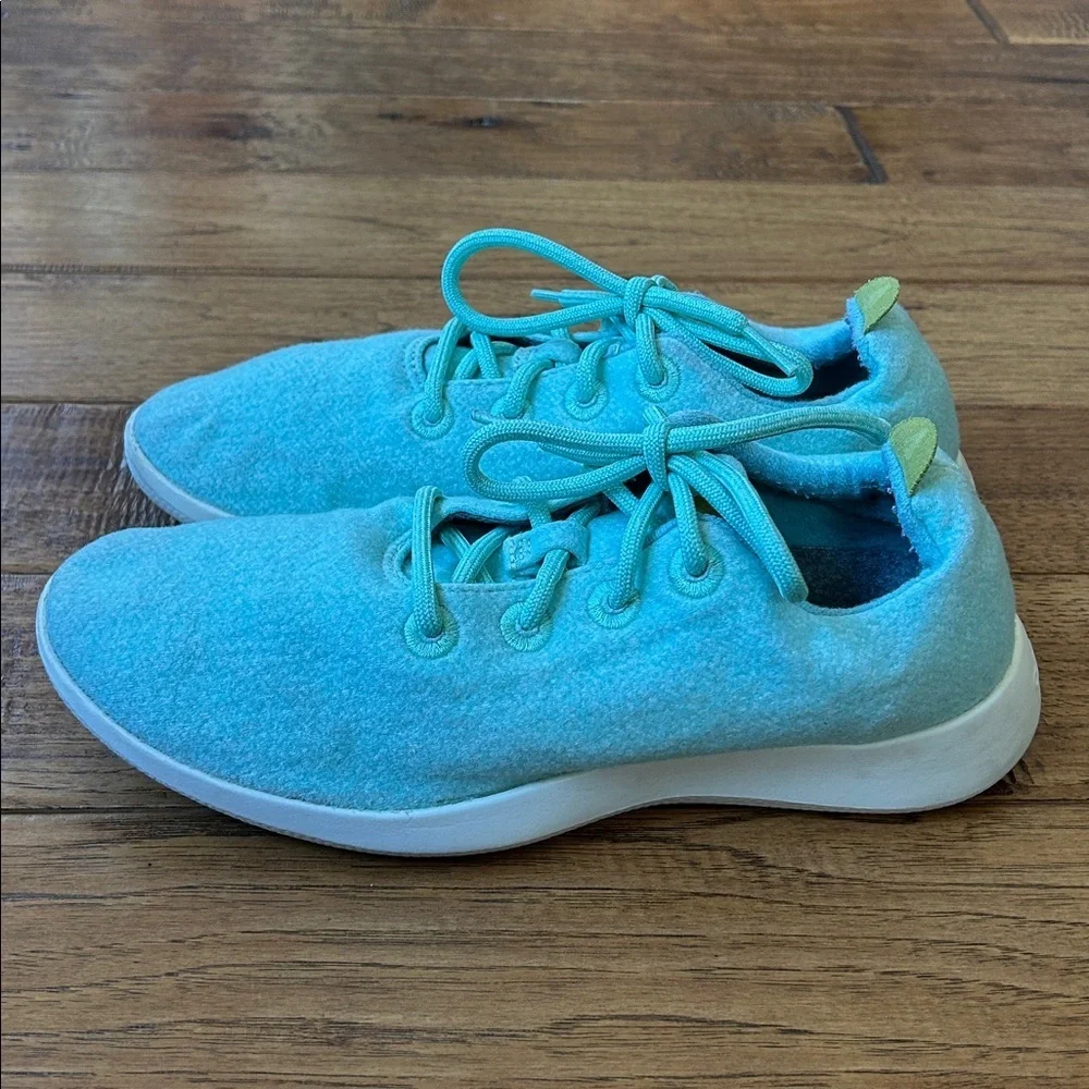 Allbirds Wool Runners Sustainable Wool Running Shoe Sneakers Mint Green Size 10